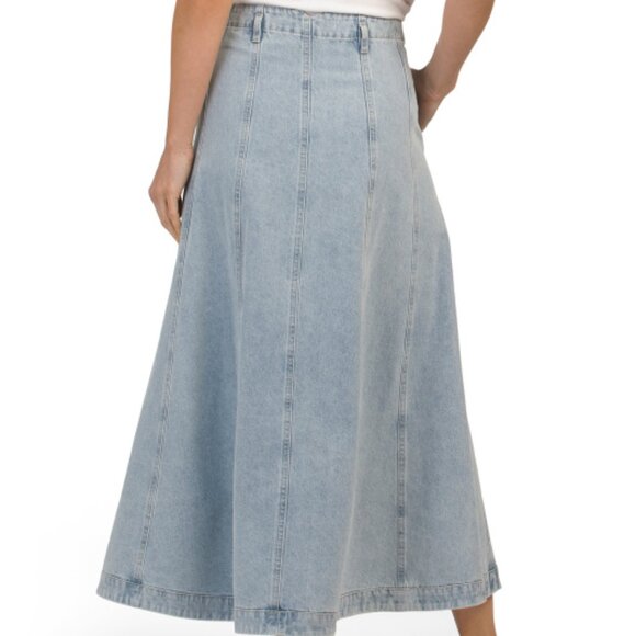 NEW GREY LAB Denim Maxi Skirt Light Denim 462mn - Picture 2 of 2